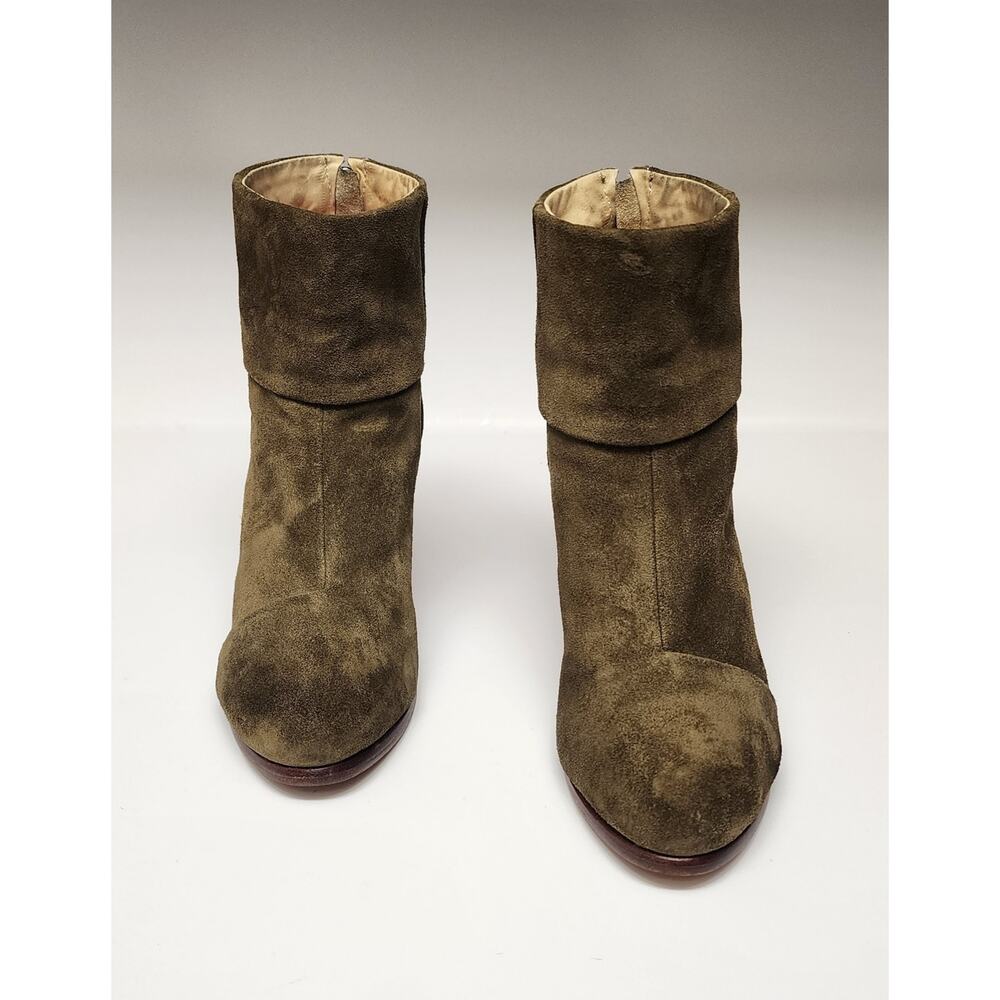 Rag & Bone Women's Classic Newbury Suede Leather Olive Green Bootie Shoes US 7.5 - Picture 3 of 11